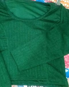 Leaf Green Stretchable Blouse