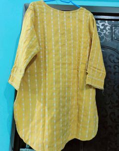 Yellow Patterned Tunic Top