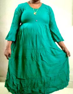 Pure Cotton umbrella cut Kurta with Butterfly and