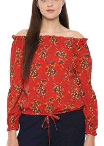 Van Heusen Red Design Top