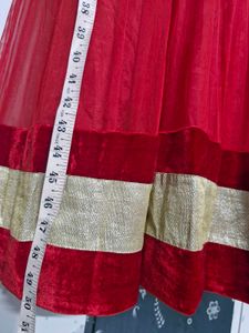 Red Anarkali Suit Set With Dupatta