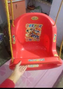 Kids Plastic Swing Seat - Red jhuka fun activity