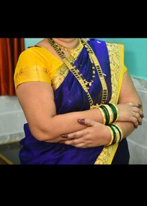 Purple paithani with stiched blouse
