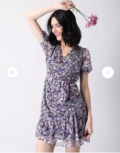 FabAlley Floral Wrap Dress