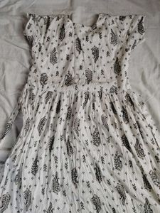 White Mirror Work Frock