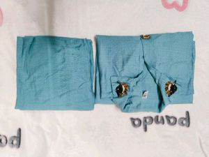 Embroidered Teal Tunic Top