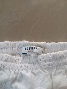 White Schiffli Top- Brand New