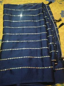 Elegant Navy Blue Saree