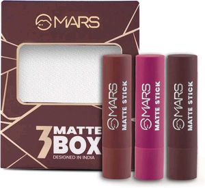 Mars Matte Lipsticks Box | Set of 3