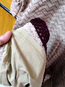Brown Knee Length Cotton Kurti And Bottom