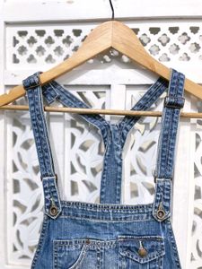 Vintage Denim Overall Short Dress C