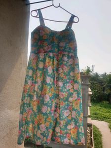 Multicolored Padded Floral Dress