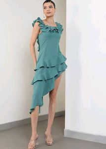 Ruffled Tiered Midi Dress