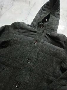 Tommy Hilfiger Men's Stylish Gray Hooded Jacket