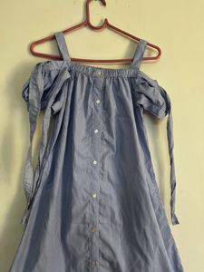 White And Light Blue Dress