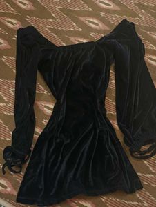 Black Velvet Mini Dress