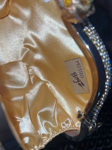 Metro Glamorous Gold-toned Clutch