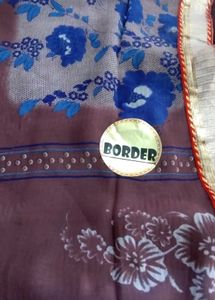 Floral Print Saree with Border