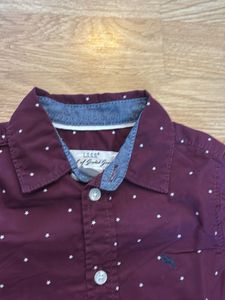 Boys Burgundy Stars Shirt