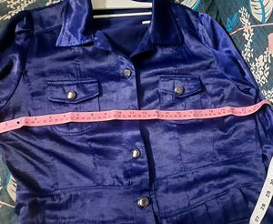 Korean Stylish Blue Shirt Dress