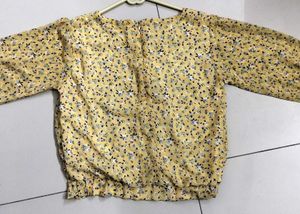 Floral Yellow Long Sleeve Top