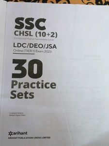 SSC CHSL (10+2) 30 Practice Set With Pyqs