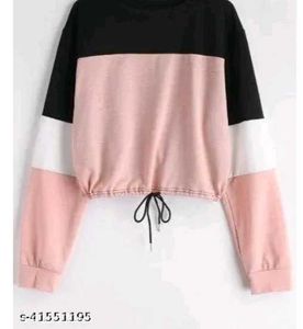 Color Block Crop Sweatshirt