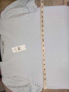LOFT Sweater NWOT eyelet sleeves