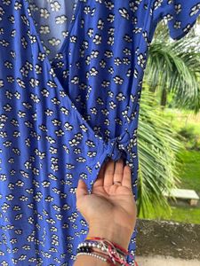 Floral Wrap Midi Dress