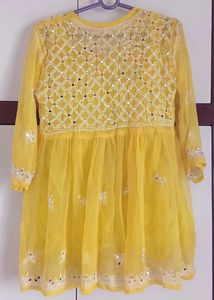 Yellow Embroidered Tunic