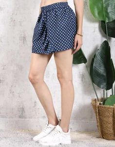 Shein Elasticated Waist Polka-Dot Ruffle Skirt