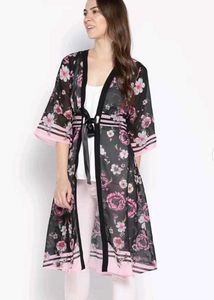 Madame Floral Print Kimono Shrug