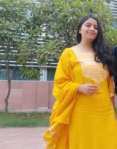 Yellow Embroidered Kurta Set