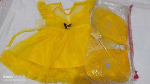 Girl's Yellow Fairy Costume Set