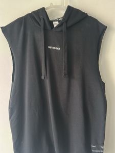 Outshock Black Sleeveless Hoodie