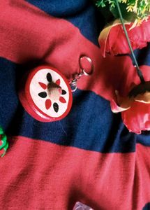 "Floral Charm Keychain"