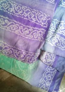 See green daily wear saree attached fall