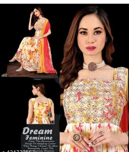 Heavy Ethnic Gown And Dupatta