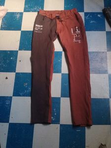 Stylish Two-Tone Casual Pants