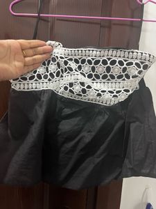 Embroidery Detail Tube Crop Top