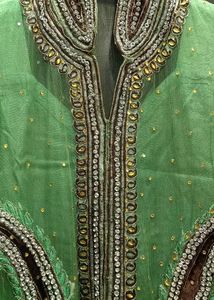 Green Net Kurta Set