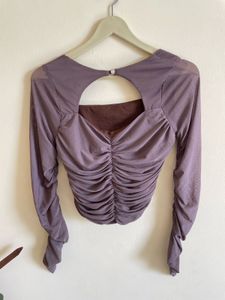 viral v neck mesh top