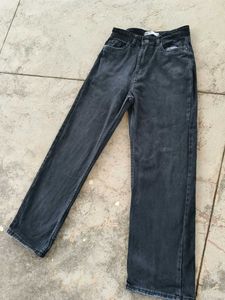 Zara Charcoal Grey Wide Leg Denim