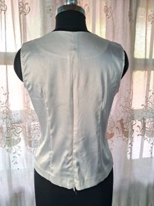 White Satin Top
