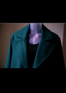 Teal Wool Blend Overcoat