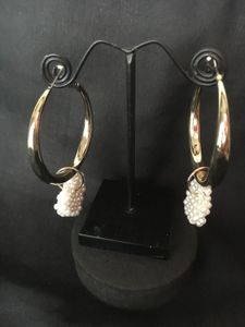 Pearl Heart Hoop Earrings