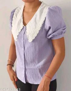 Lilac Puff Sleeve Blouse