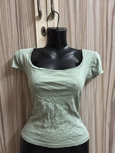 ⭕️B3G1⭕️ + 30 % Off On Combo❗️Cute Green Top