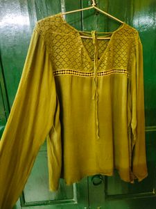 Max olive green full sleeve top