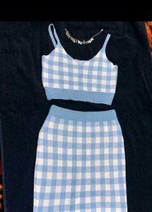 Blue Gingham Set
